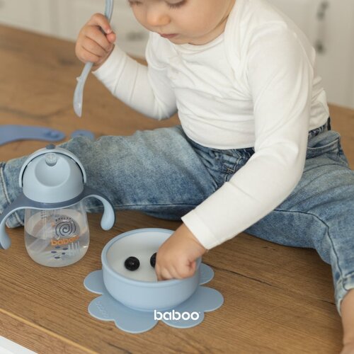 Baboo Cup with Silicone Straw ča&amp;scaron;ica sa slamkom Blue Haze 9m+ 260 ml Slike