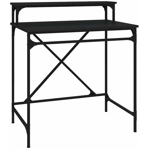 Radni stol crni 80 x 50 x 90 cm konstruirano drvo i željezo Slike