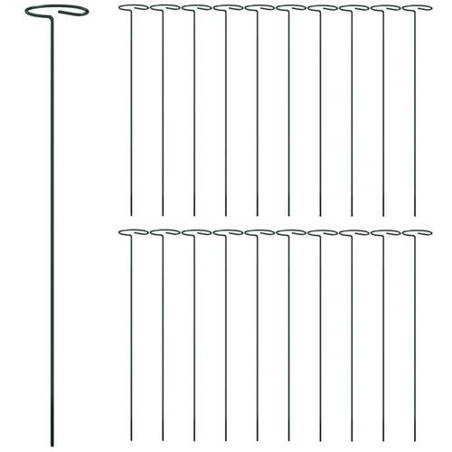 VidaXL Kolci za vrtne biljke 20 kom tamnozeleni 40 cm čelični Slike