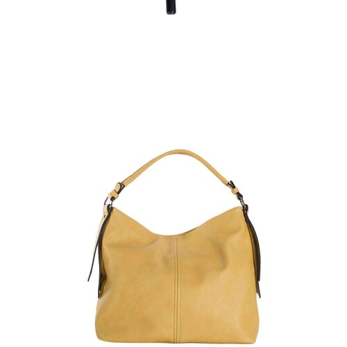 Fashion Hunters Dark yellow roomy eco leather shoulder bag Slike