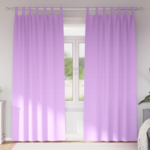 vidaXL Zavese z zavesami 2 pcs Vijolična 260 x 140 cm Poliester Cene