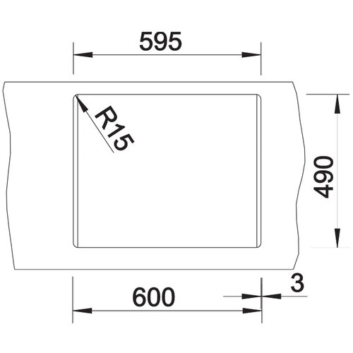 Blanco sudopera dalago 6 antracit 615x510/190 mm Slike