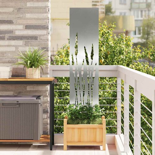 vidaXL Privatnost u vrtu Rezbarija Srebrno 32 x 140 cm Pocinčani čelik Cijene
