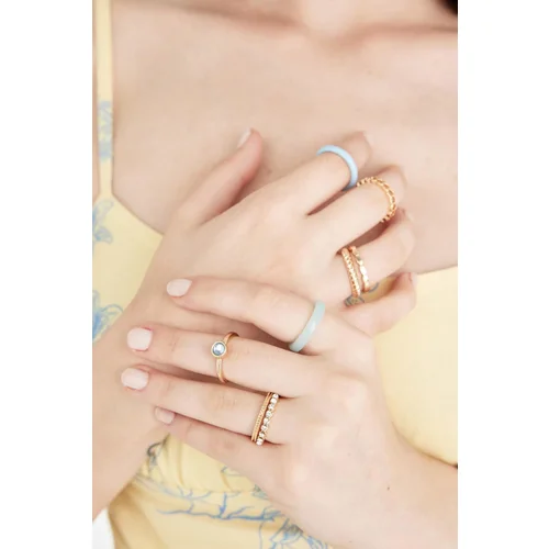 Defacto Women's 8 Colorful Rings