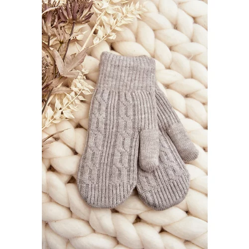 Kesi Warm women's one-finger gloves, grey