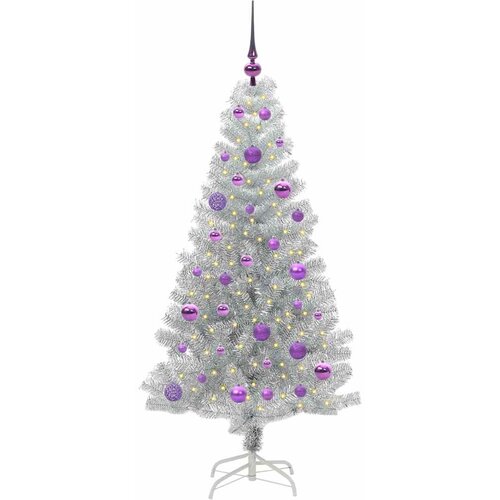  Božićno drvce Srebrno 150 cm PET Slike