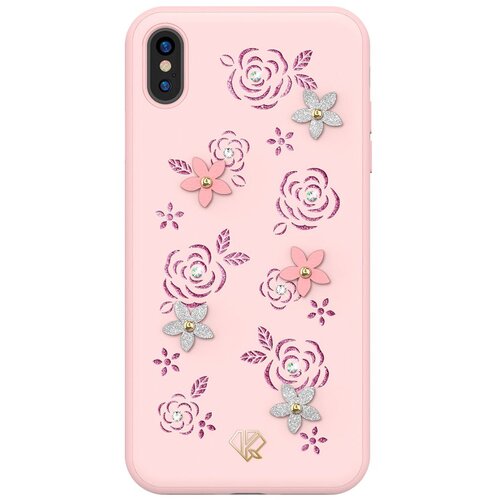  Maskica ukra&scaron;ena orginalnim Swarovski kristalima Kingxbar Petal za iPhone XS Max - pink Cijene
