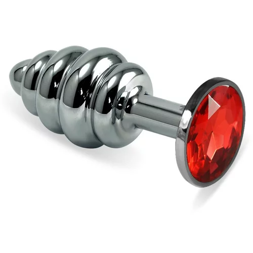 Lovetoy Rosebud spiralni analni čep z rdečim draguljem, (21077825)