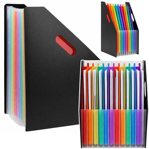  Folder Organizer for Office Documents, 13 Compartments, A4, Black Cijene