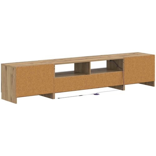  LED TV kabinet UTRECHT 3 kom. Hrast artisan Konstruirano drvo Siva 100 x 35 x 40 cm Slike