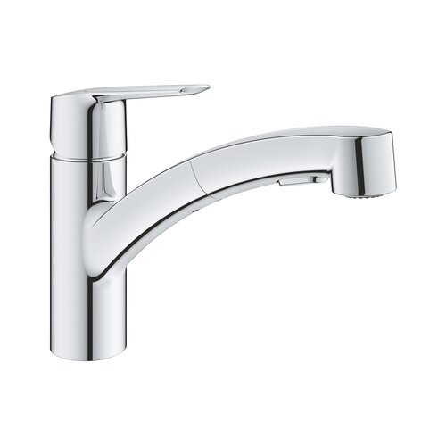 Grohe 30531001 Start OHM enoročna armatura za umivalnik, izvlečna dvofunkcijska glava, vrtljiv izliv, krom (30531001 Cene