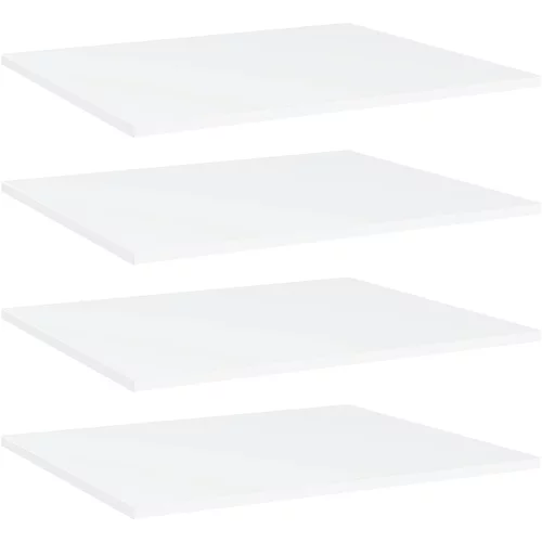 vidaXL Dodatne police za omaro 4 kosi bele 60x50x1,5 cm iverna plošča