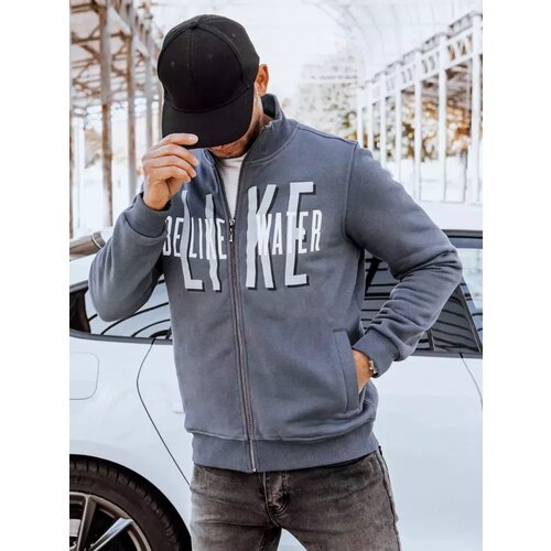 DStreet Bluza męska rozpinana z nadrukiem ciemnoszara Slike