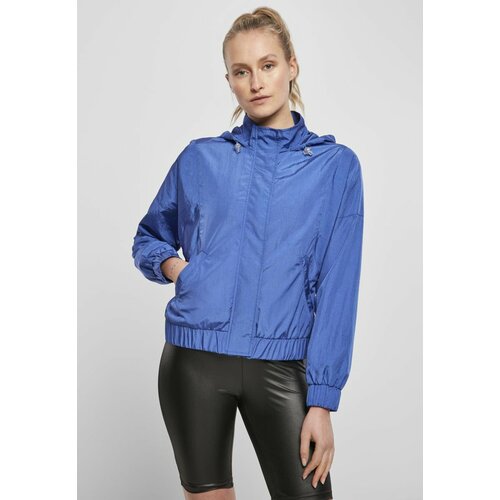 Urban Classics Ladies Oversized Shiny Crinkle Nylon Jacket Sporty Blue Slike