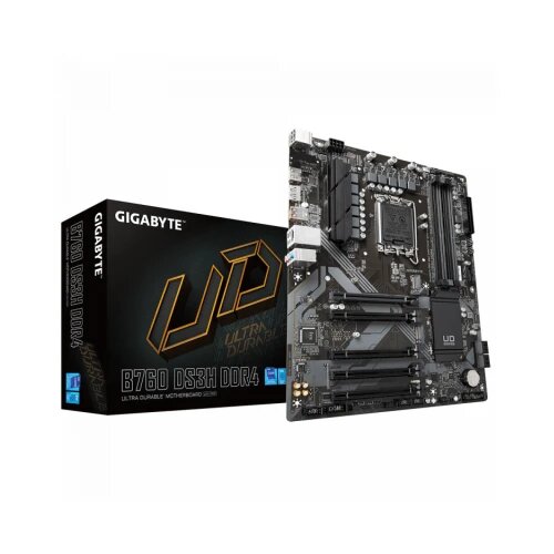 Gigabyte LGA1700, B760 Chipset, 4x DDR4, Support 13th and 12th Gen, Fast Networks：GbE LAN Cene