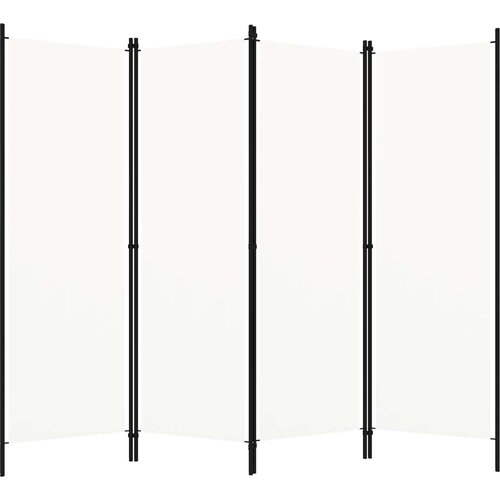 vidaXL Sobna pregrada s 4 panela krem-bijela 200 x 180 cm Cene