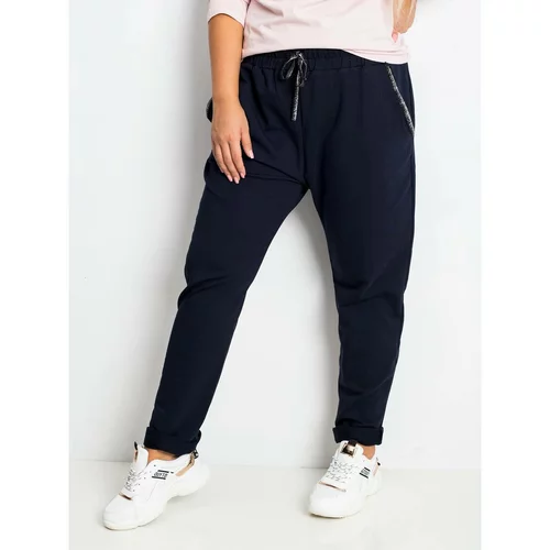 Fashion Hunters Navy plus size trousers from Savage