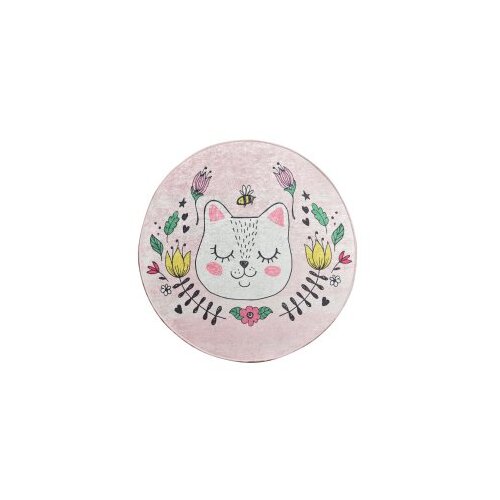 Conceptum Hypnose okrugli multicolor tepih sophie pink 140 cm (876CHL1197) Cene