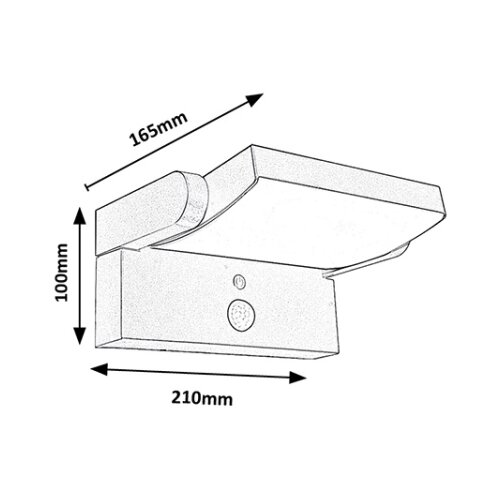  Brilagi -LED solarna zidna svetiljka sa senzorom ANKLE LED/10W/3,7V 3000K IP65 Slike