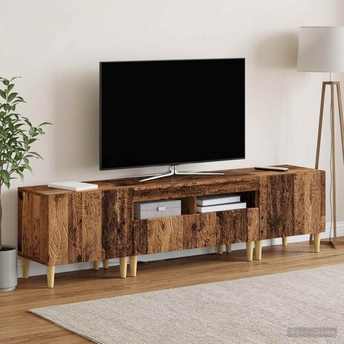  3-dijelni LED TV kabinet DELFT Staro drvo Konstruirano drvo Slike