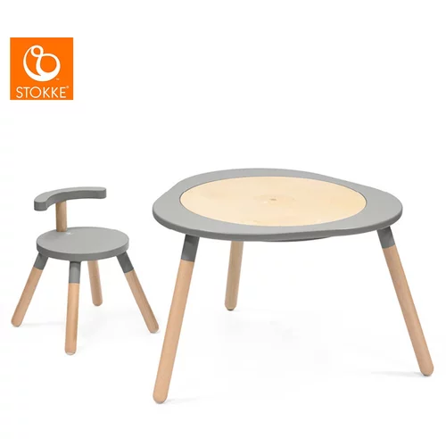 Stokke otroška aktivnostna mizica + stolček mutable™ v2 storm grey
