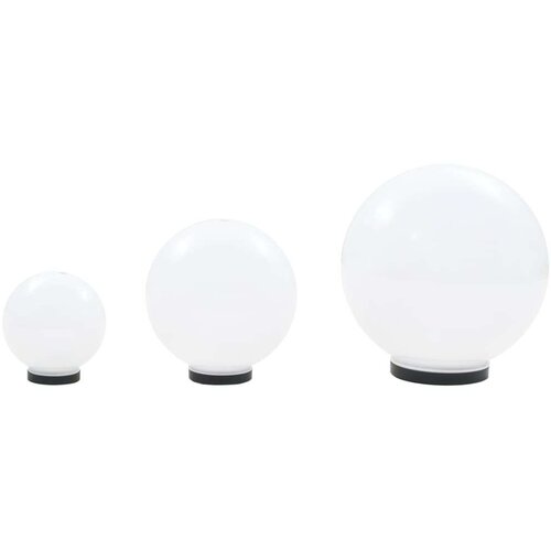 VidaXL LED okrogle svetilke 3 kosi krogla 20/30/40 cm PMMA Slike
