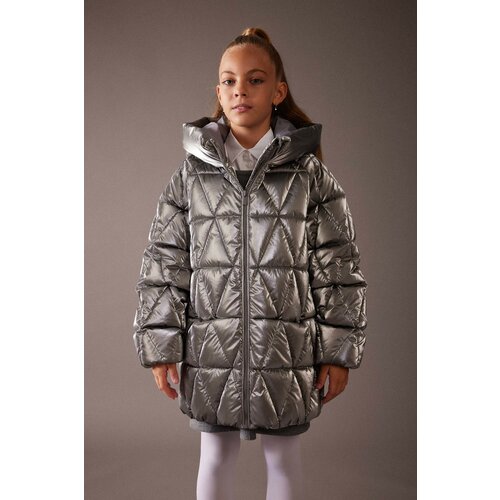 Defacto Girl Hooded Fleece Lined Shiny Puffer Jacket Slike