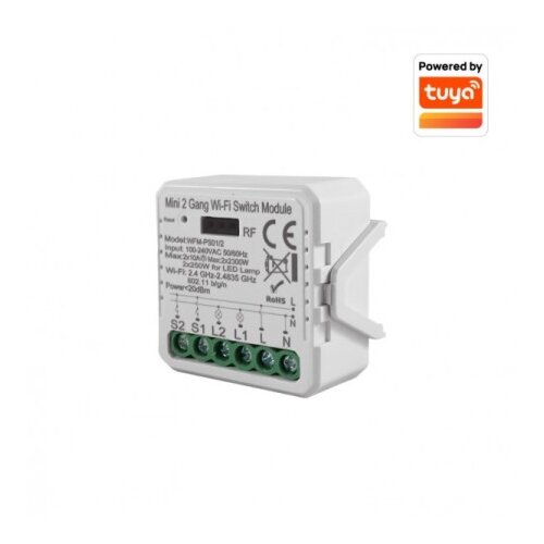 Tuya wi-fi prekidac smart ugradni 2x10a /230v/2.4ghz ( PREKWIFI2/Z ) Cene
