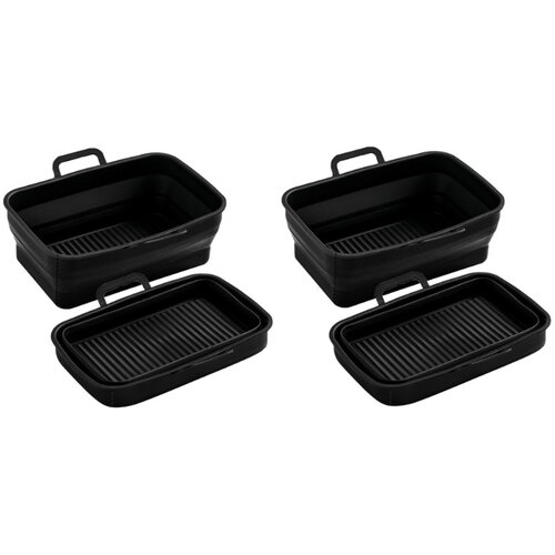 INF Zložljiva kvadratna silikonska posoda Air Fryer, 2 paketa Black, (21247980) Slike