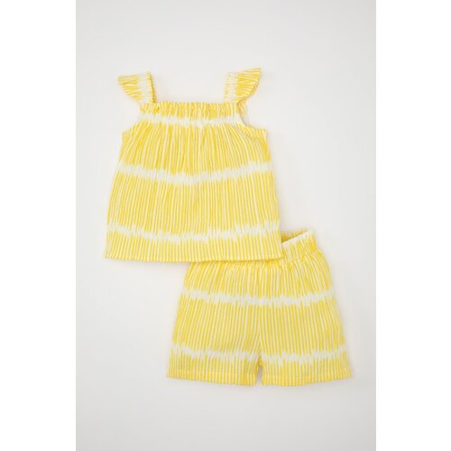 Defacto baby Girl Striped Crinkle Strap Blouse and Shorts Set of 2 Cene