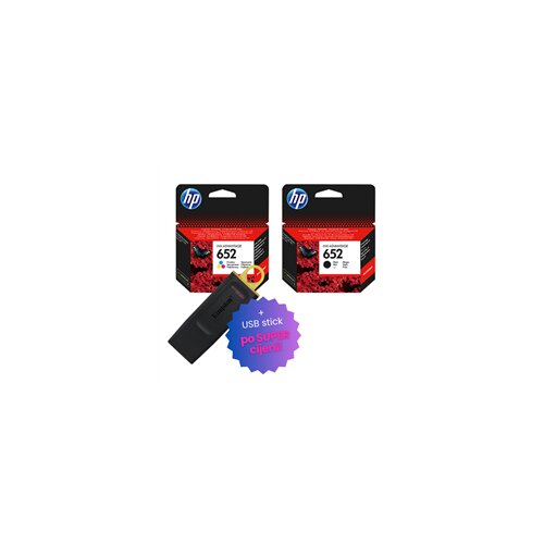 HP Komplet tinta nr.652 (BK + CMY), original + USB stick po SUPER cijeni Cene