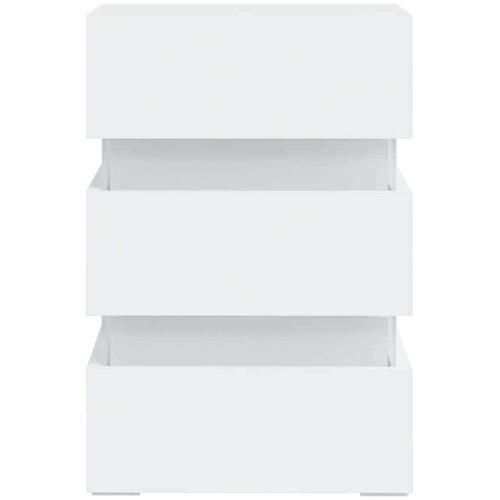 VidaXL LED noćni ormarić bijeli 45 x 35 x 67 od iverice Slike