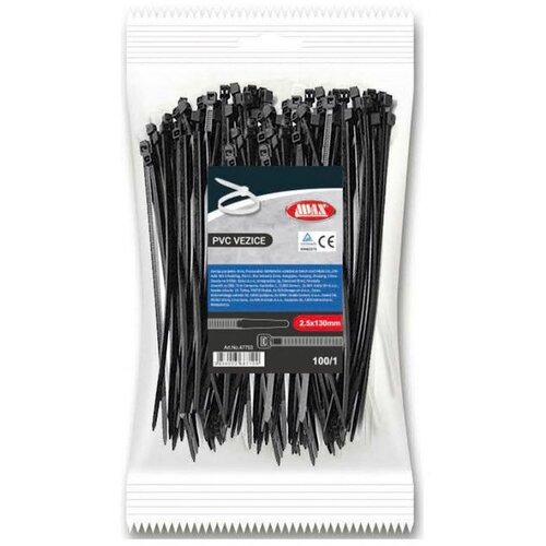  VEZICE PVC CRNE 4.8x250mm, 100kom Cijene
