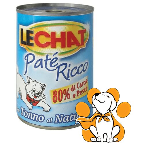 Lechat Adult Paté Ricco With Tuna 400g, Vlažna Hrana Za Mačke Sa Tunjevinom Cene