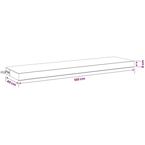  Jastučić za klupu SOEST 100% poliester Krem 160 x 40 x 8 cm - Krem 160 x 40 x 8 cm Melange Cijene
