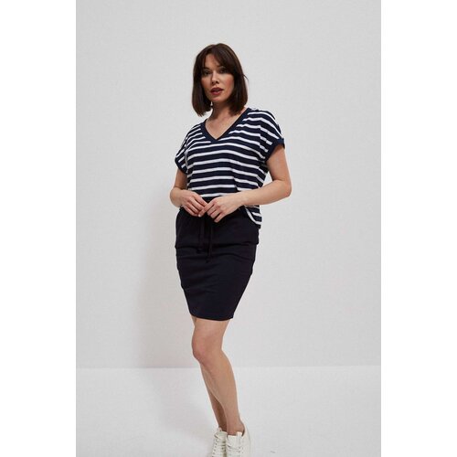 Marisse Smooth Navy Blue Above-The-Knee Skirt Slike
