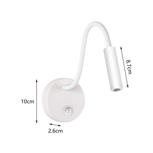  Brilagi - LED fleksibilna zidna lampa MAYA LED/3W/230V 4000K bela Slike