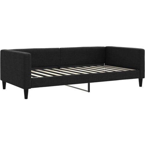 VidaXL Dnevni krevet crni 100 x 200 cm od tkanine Slike