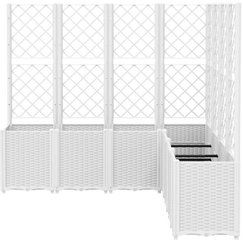  Vrtna sadilica s re&amp;scaron;etkom bijela 160 x 160 x 140 cm PP Slike