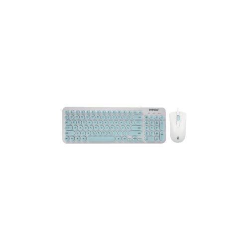  Tastatura + mi&amp;scaron; Everest KM-01K Turquoise USB BiH layout Slike
