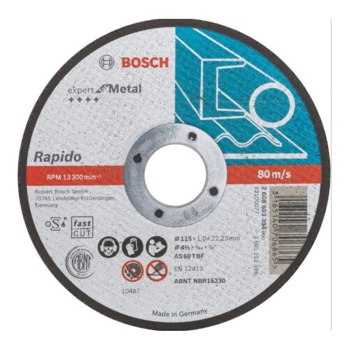 Bosch Rezna ploča ravna Expert for Metal - Rapido AS 60 T BF, 115 mm, 1,0 mm ( 2608603394 ) Cene