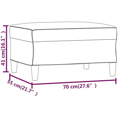vidaXL Stolček za noge kapučino barve 70x55x41 cm umetno usn Cene