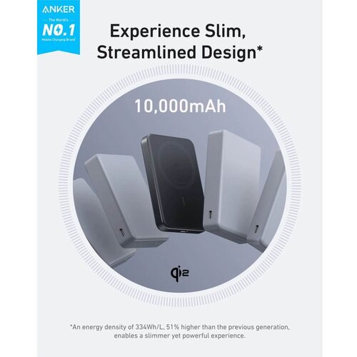 Anker MagGo 10K Slim brezžični powerbank, črn Cene