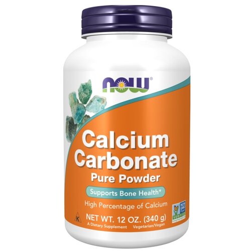 Now Foods Kalcijev karbonat v prahu NOW (340 mg) Slike
