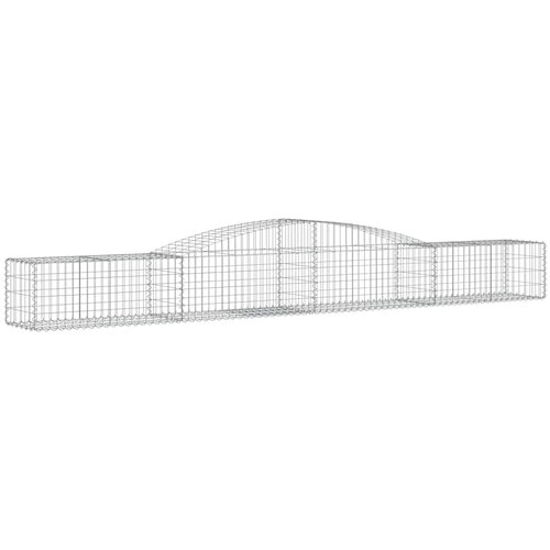  Lučne gabionske ko&amp;scaron;are 2 kom 400x50x40/60 cm pocinčano željezo Slike