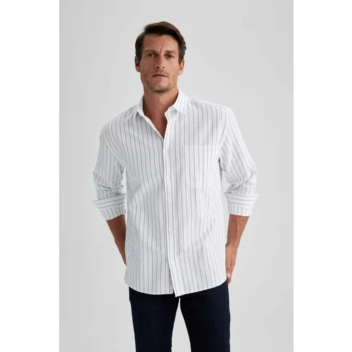 Defacto Relax Fit Striped Long Sleeve Shirt
