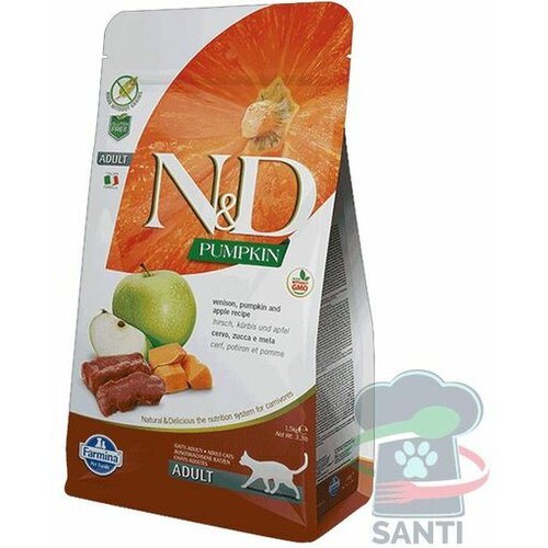 N&d Pumpkin Hrana za odrasle mačke, Bundeva i Srnetina - 1.5 kg Cene