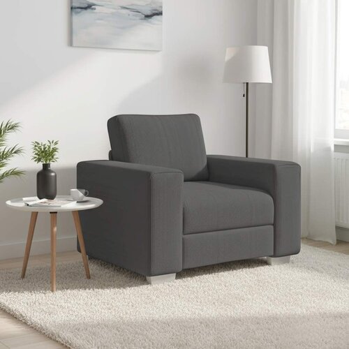 SOFA fotelja tamno siva 100x77x82 cm korduro tkanina - Tamno siva 1 100 cm Slike