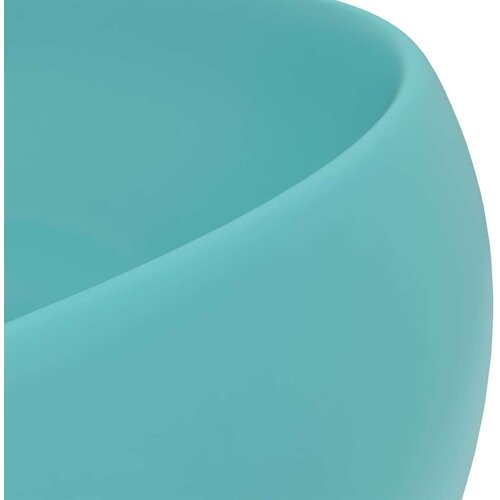  Luksuzni okrugli umivaonik mat svjetlozeleni 40x15 cm keramički Slike