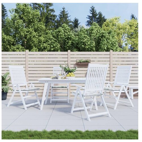 VidaXL Blazine za vrtne stole 4 kosi vzorec listja 50x50x3 c Slike